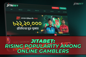 A graph illustrating the increasing popularity of Jitabet among online gamblers, showcasing a significant upward trend.